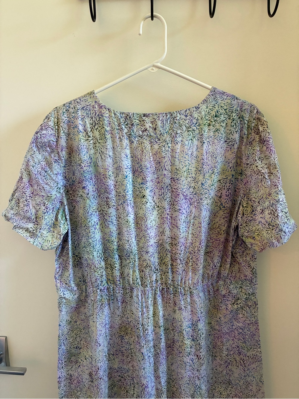 Women's Lavender Floral Short-Sleeve Maxi Dress - Picture 3 of 11